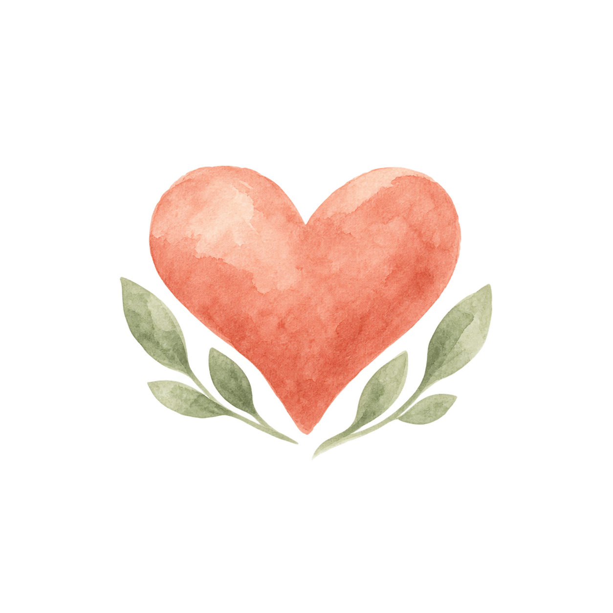A heart with leaves.
